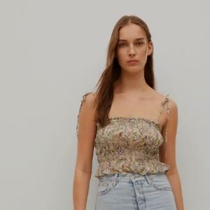 💐Mango-Draped crop top-NWT